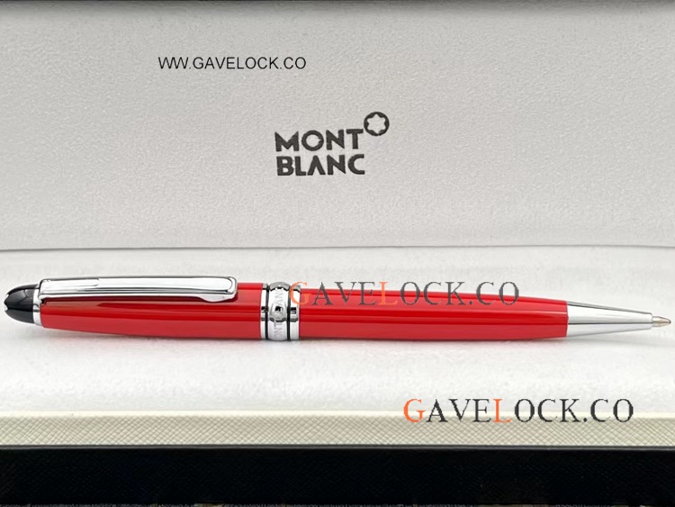 Copy Mont Blanc Meisterstuck Red Ballpoint Pen Slim